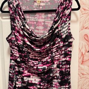 Calvin Klein Pink and Black Women's Top